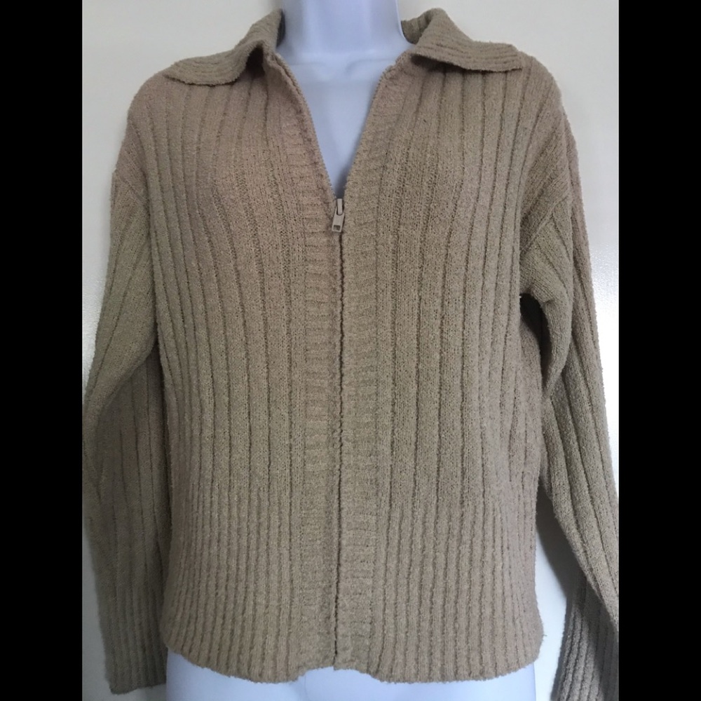 TAKEOUT NEW YORK, size L beige knitwear, sweater